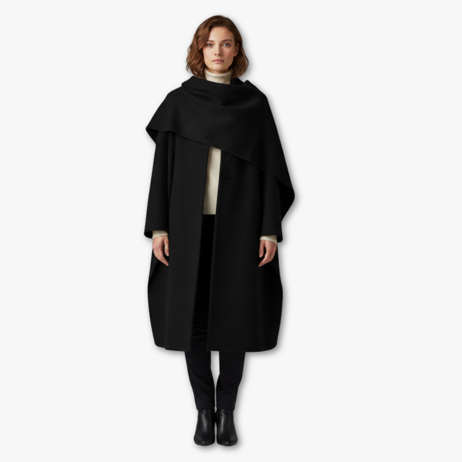 Elegant Knit Scarf Coat for Women